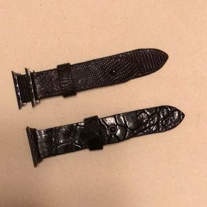 Apple Watch band, handmade, leather  42 lizard